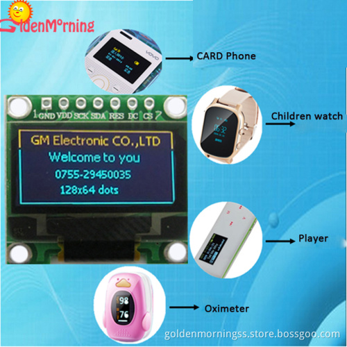 0.96-inch OLED Display Module with 128x64 Pixels Resolution, yelow&blue 2 color